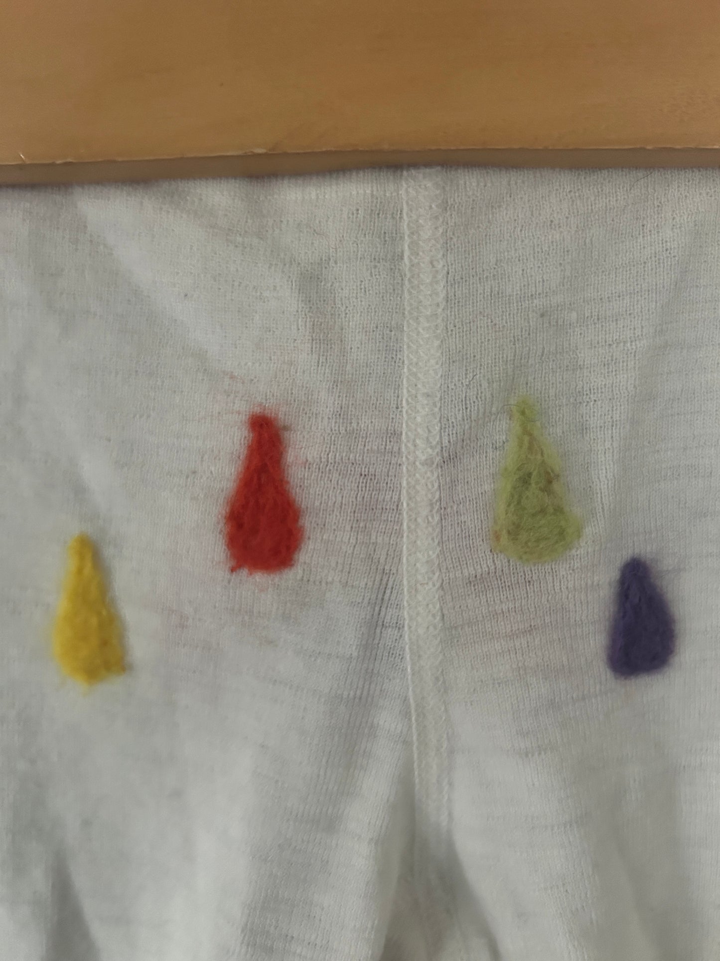 Regenbogen Wollhose Upcycling