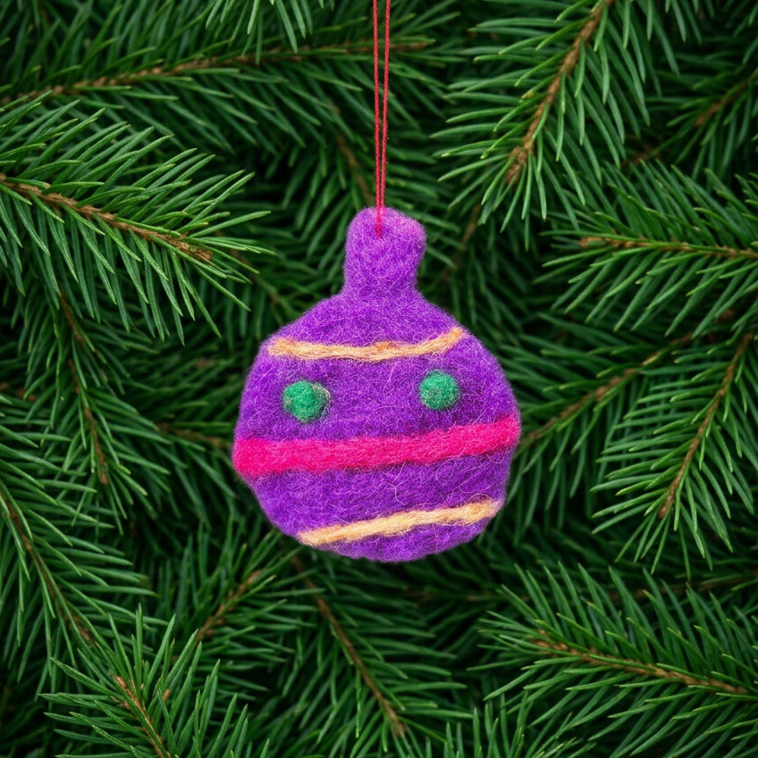 Kugel Weihnachtsdeko aus Filz