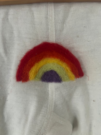 Regenbogen Wollhose Upcycling