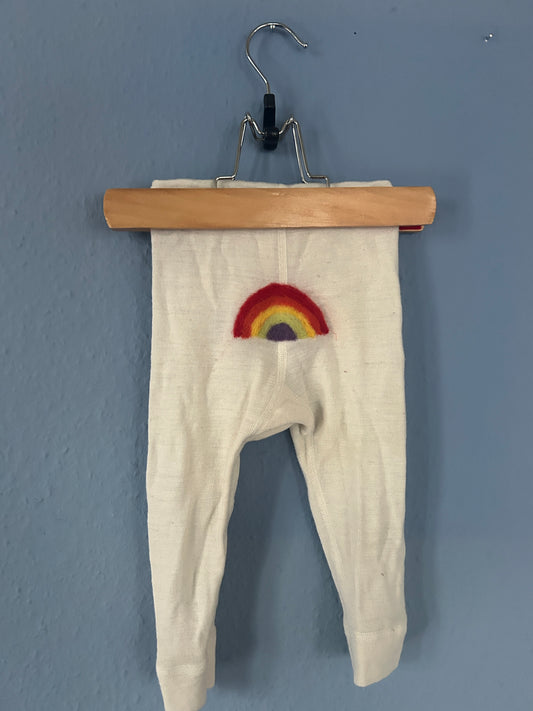 Regenbogen Wollhose Upcycling