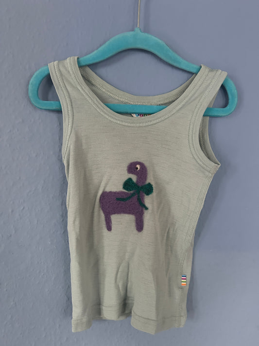 Dino Unterhemd Wolle Upcycling