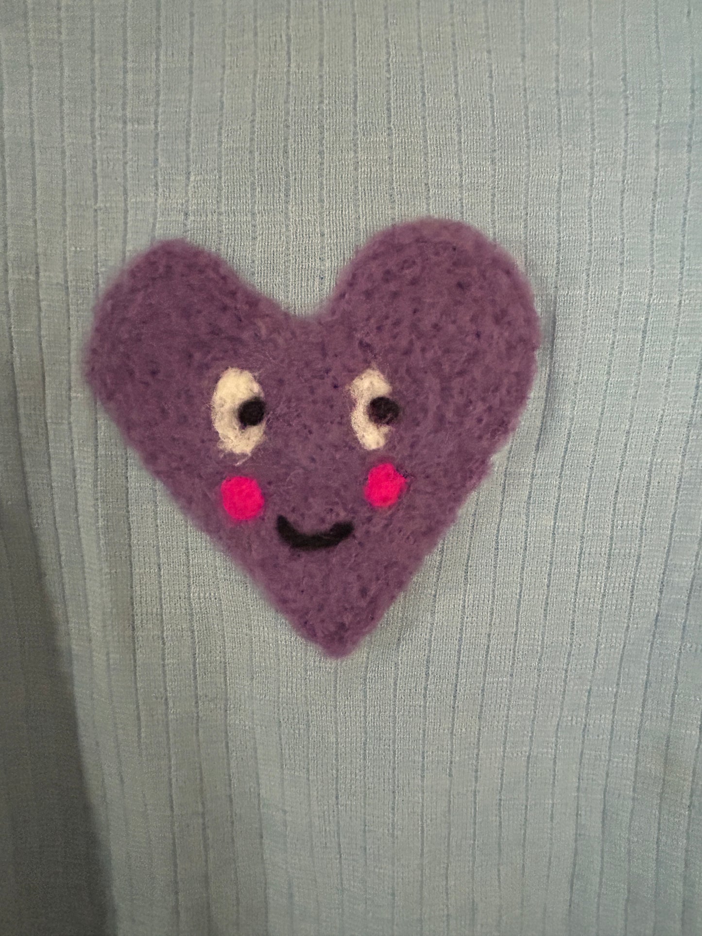 Herz Unterhemd Wolle Pullover Upcycling