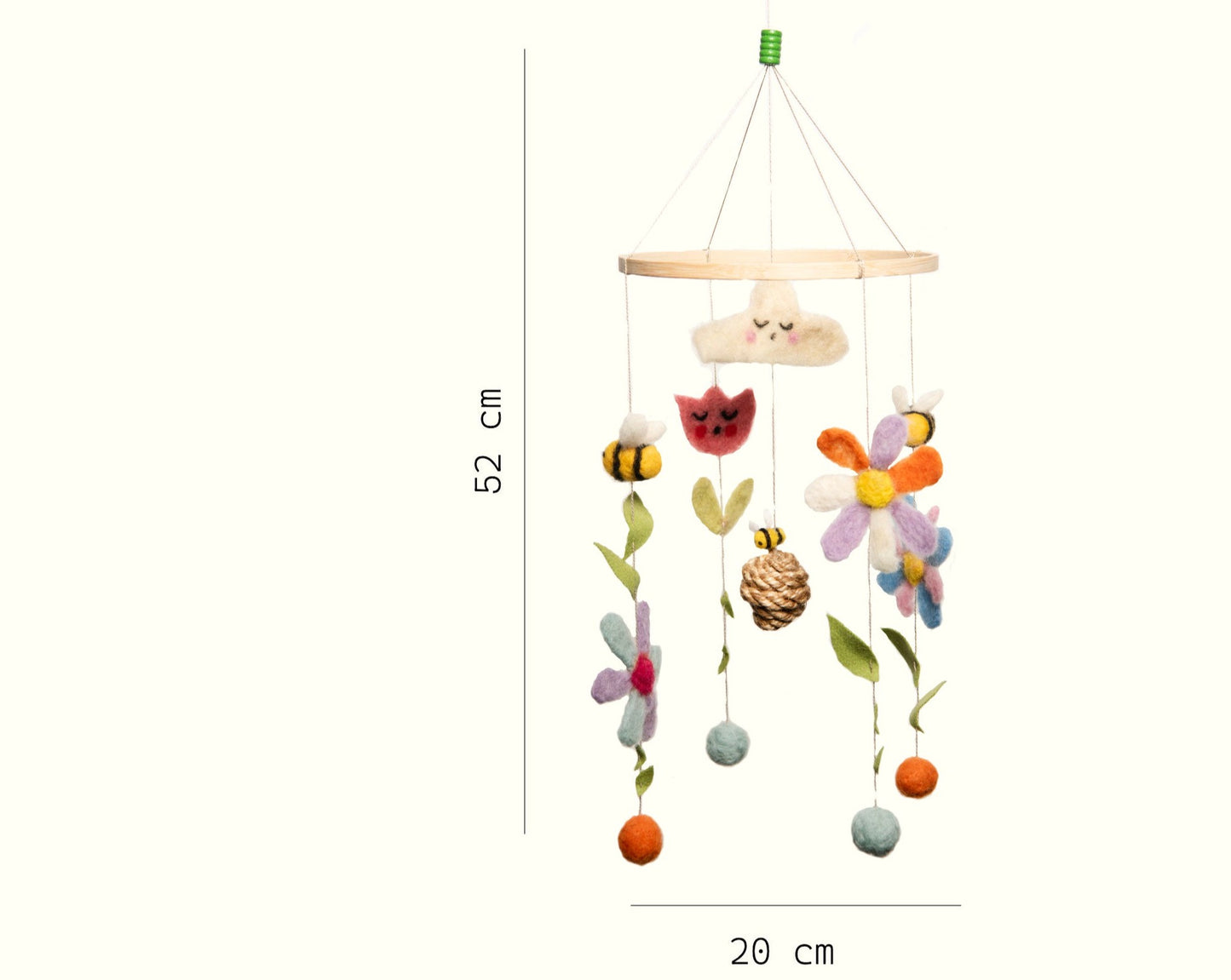 Bienen und Blumen - Mobile aus Filz