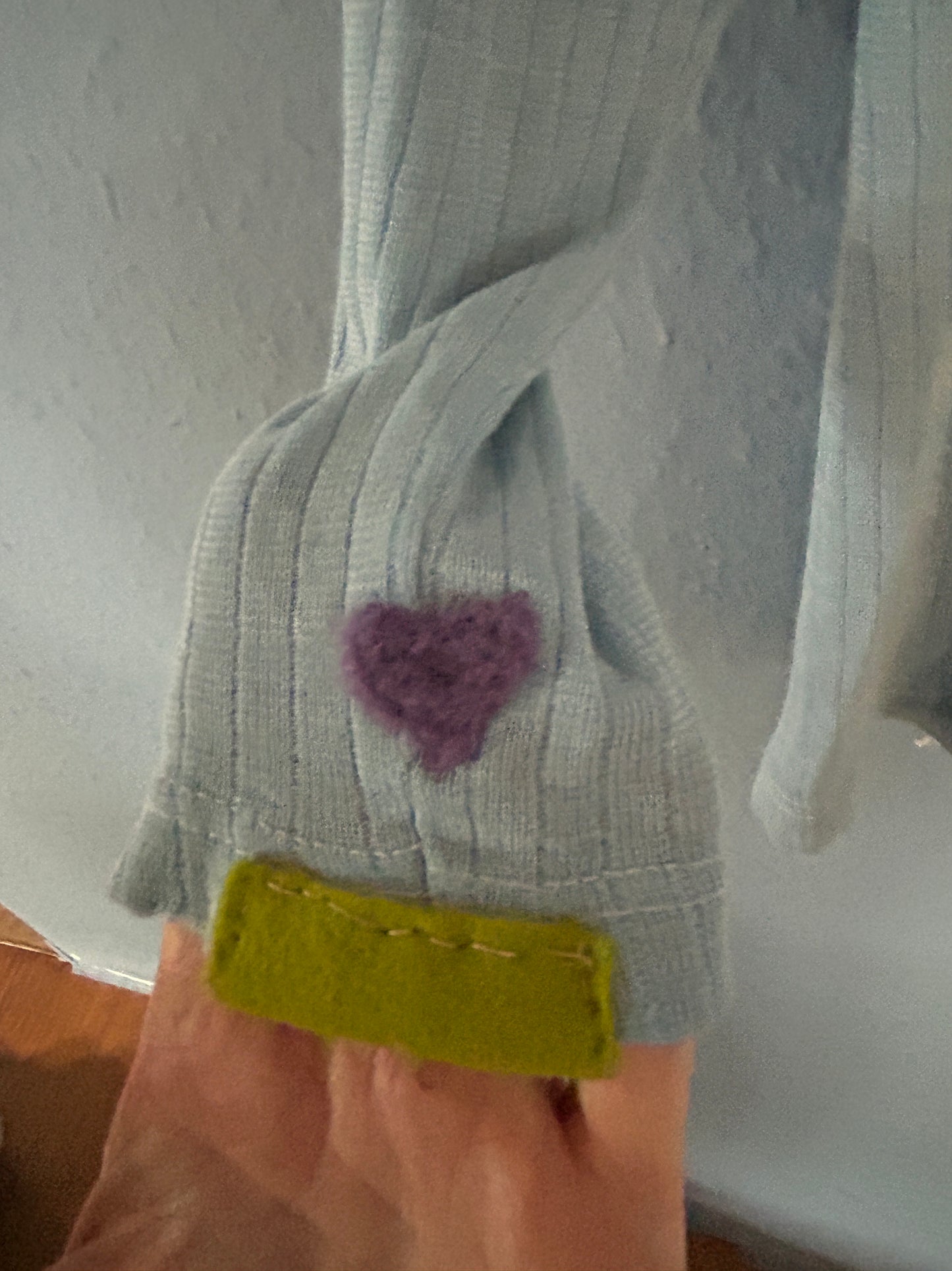 Herz Unterhemd Wolle Pullover Upcycling