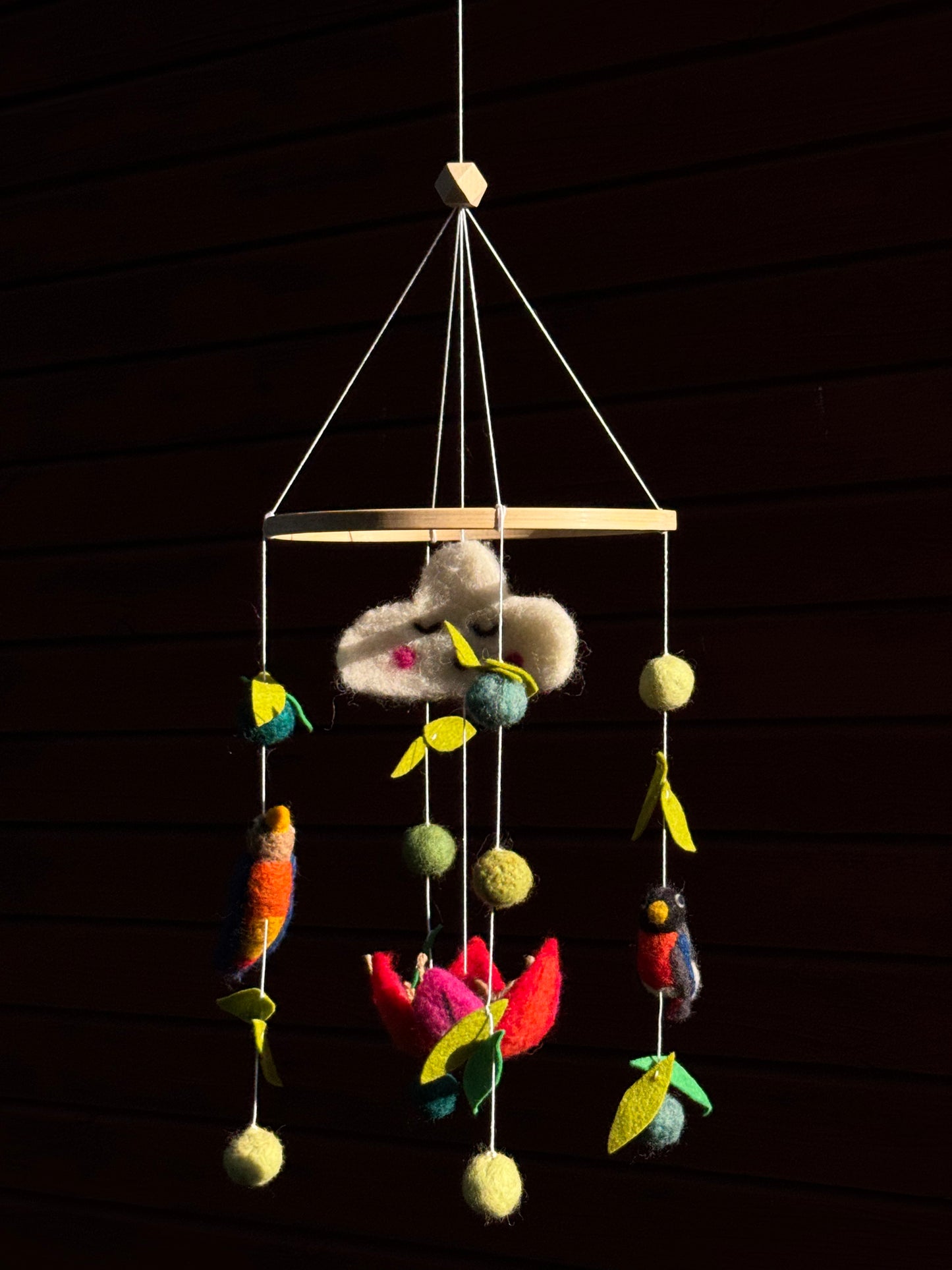 Vogelfamilie- Mobile aus Filz - Geschenk zur Geburt - Nachhaltig Geschenk- Hand made in Köln