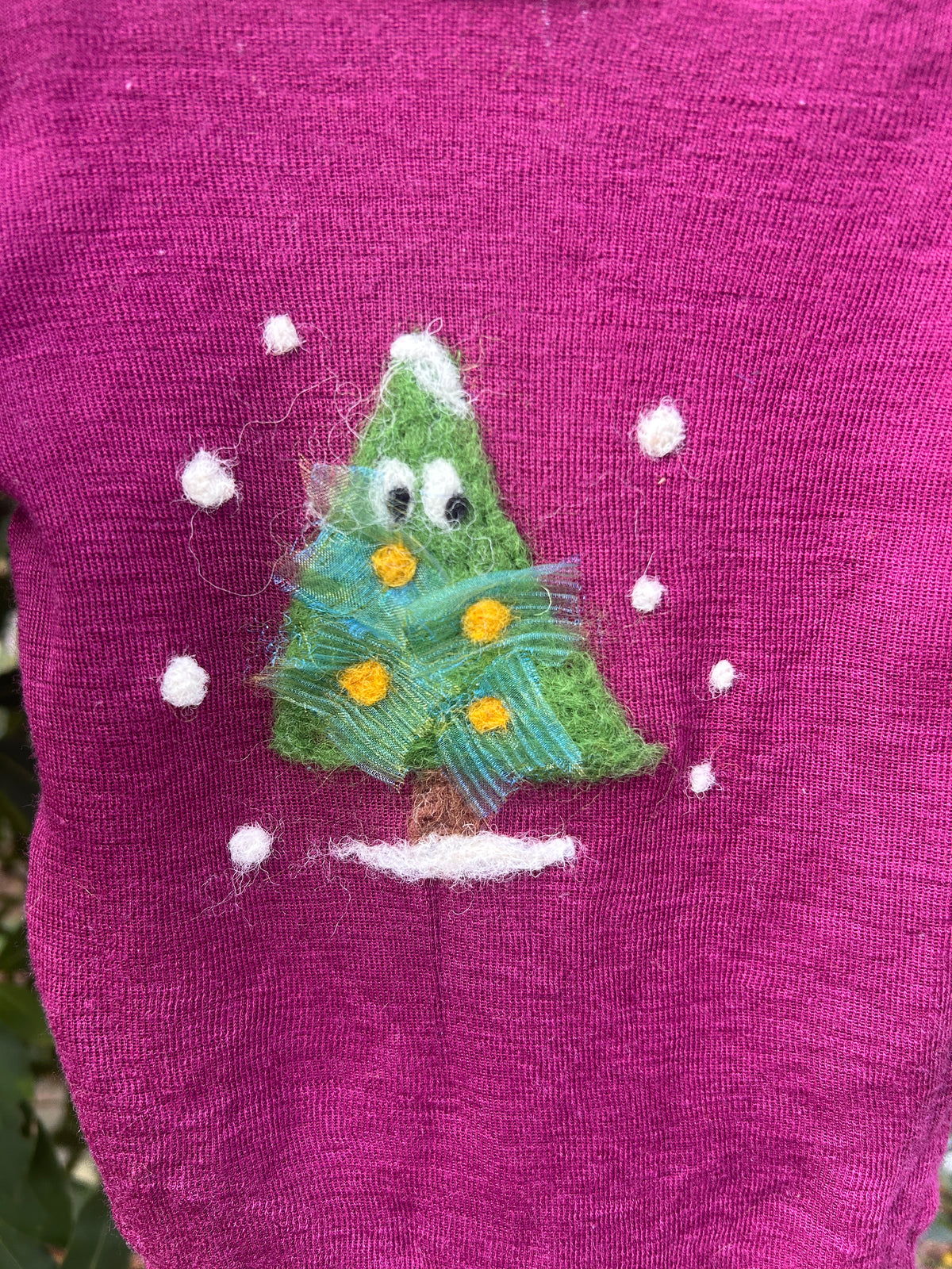 Weihnachtbaum Body  Wolle Upcycling