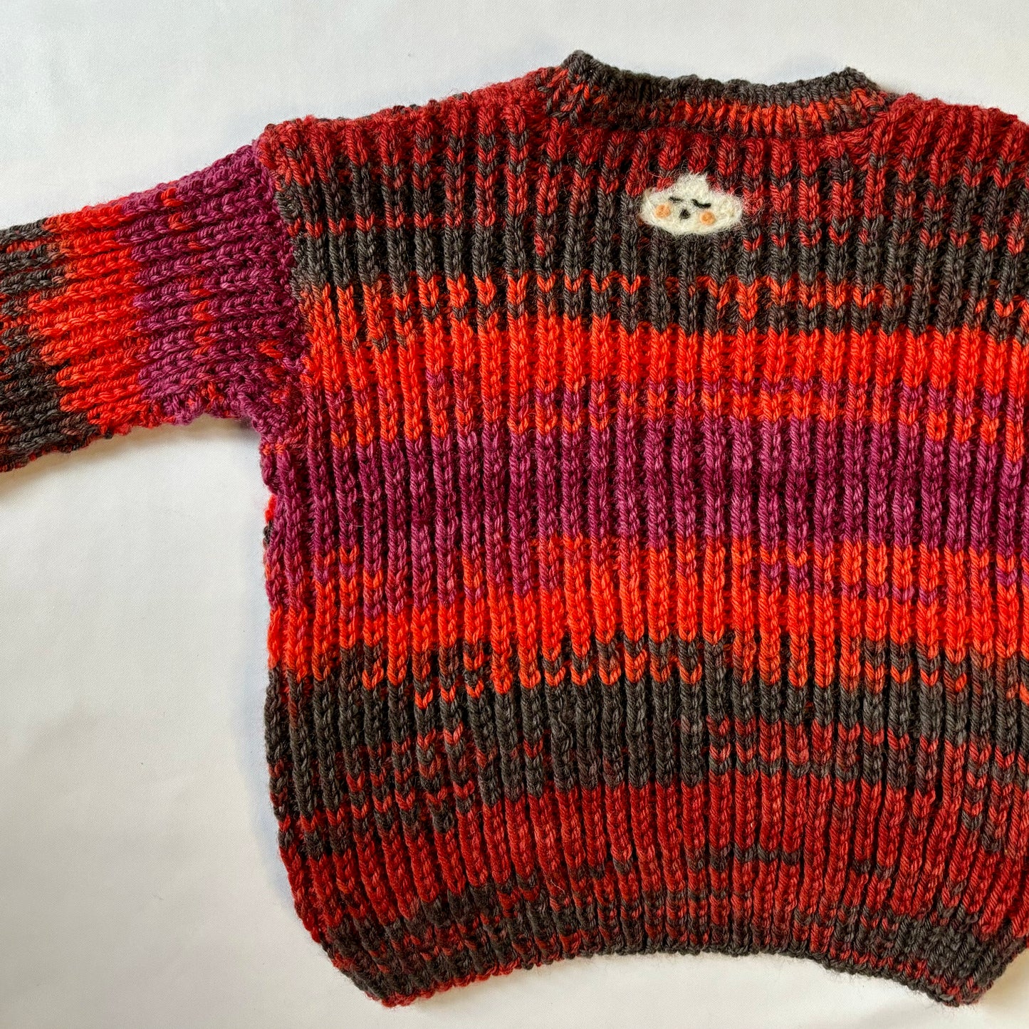 Repair - Schnecke Pullover- Rot/Braun - Größe 80 - Ettmoln