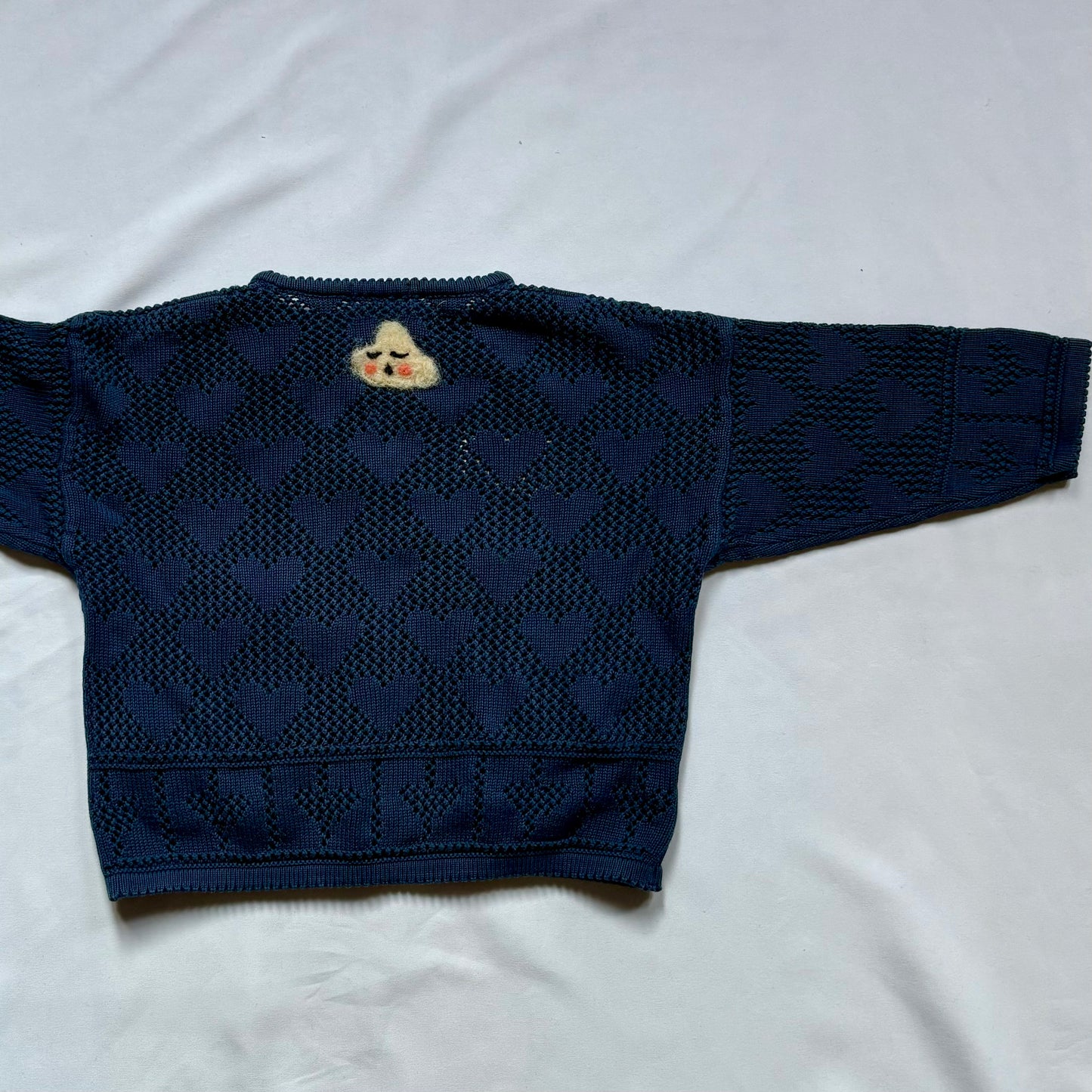 Repair - Thin Full Cardigan - Dark Blue - Size 80 - Ettmoln