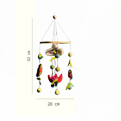 Vogelfamilie- Mobile aus Filz - Geschenk zur Geburt - Nachhaltig Geschenk- Hand made in Köln