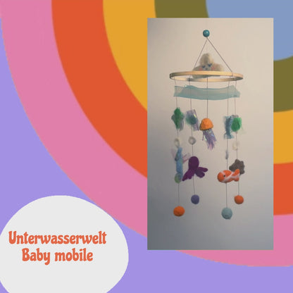 Unterwasserwelt - Mobile und Spielzeugkette Set aus Filz